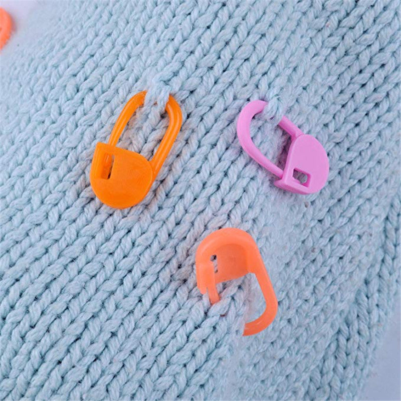 100pcs Mix Plastic Small Pins Locking Stitch Markers Crochet Latch Knitting