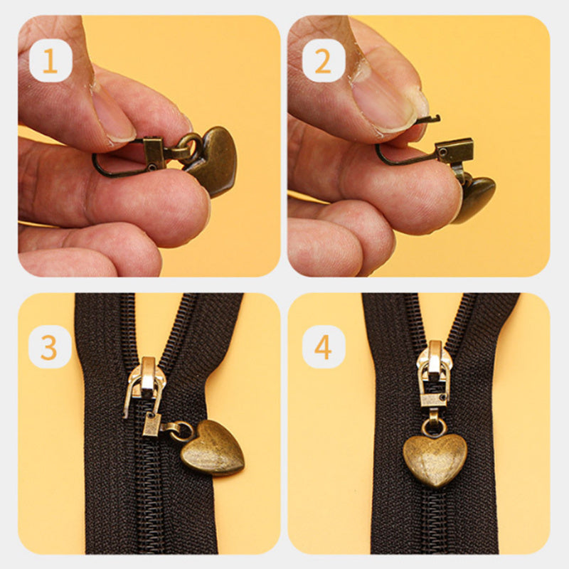 5pcs Metal Zipper Puller for Coats Backpacks Jackets Sewing Notions