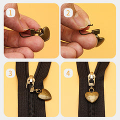 5pcs Metal Zipper Puller for Coats Backpacks Jackets Sewing Notions