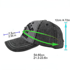 NYS Embroidery Patch Baseball Cap Washed Distressed Adjustable Sun Hat Unisex