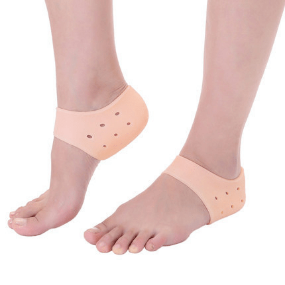 2pcs Gel Heel Protectors Silicone Moisturizing Socks - Women Men