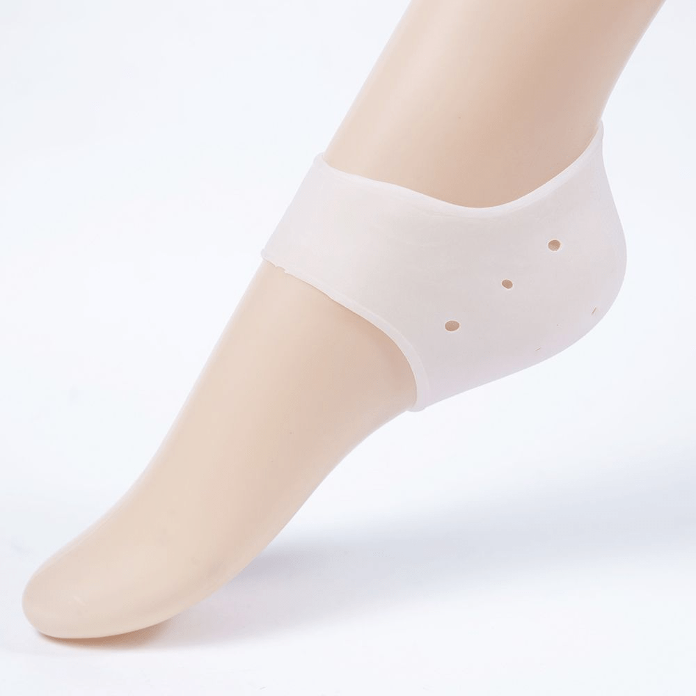 2pcs Gel Heel Protectors Silicone Moisturizing Socks - Women Men