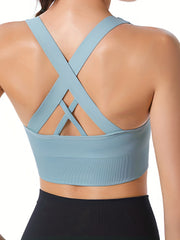 Criss Cross Back Sports Bra for Women