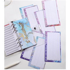 12pcs Colorful Marble Pattern Budget Card for Finance Budget Plan Business