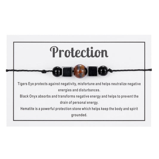 Healing Crystal Stone Beads Men's Bracelet