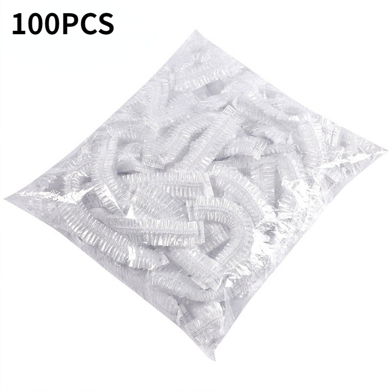 100pcs Disposable Food Covers Plastic Wrap Elastic Food Lids For Storage