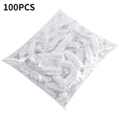 100pcs Disposable Food Covers Plastic Wrap Elastic Food Lids For Storage