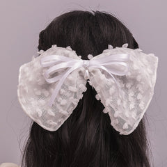 Lace Bow Barrette Hair Clip for Side Hair Bangs