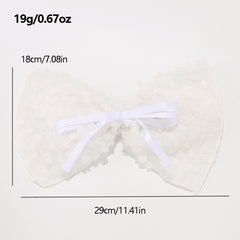 Lace Bow Barrette Hair Clip for Side Hair Bangs