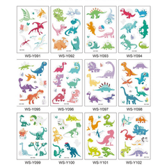 Dino Decoration Temp Tattoo Birthday Party Sticker