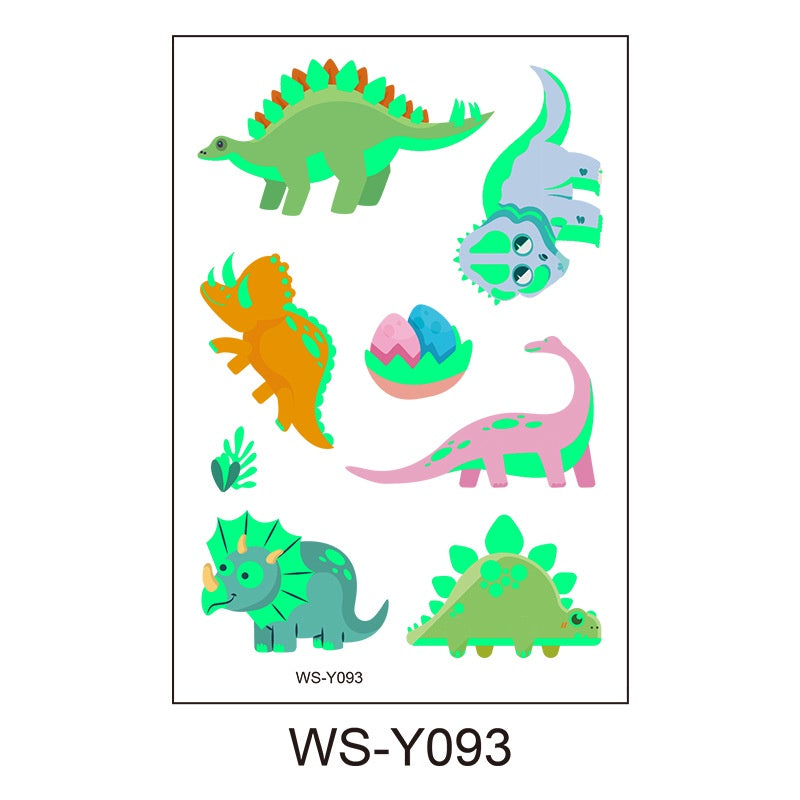 Dino Decoration Temp Tattoo Birthday Party Sticker