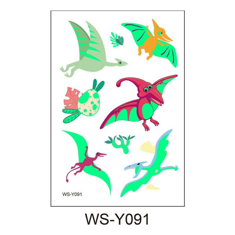 Dino Decoration Temp Tattoo Birthday Party Sticker