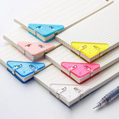 10pcs Triangle Binder Transparent File Corner Clip School Supplies