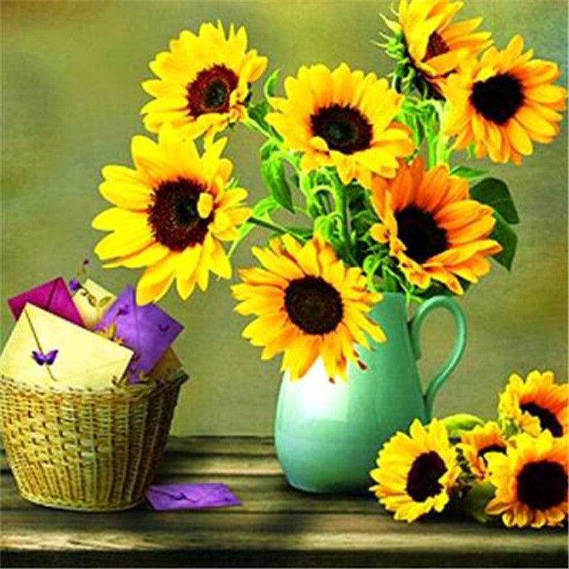Flowers 5D Diamond Painting Kit Full Drill Crystal Art by Number