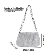 Glitter Evening Clutch Bag Wedding Party Purse Rhinestones Handbag