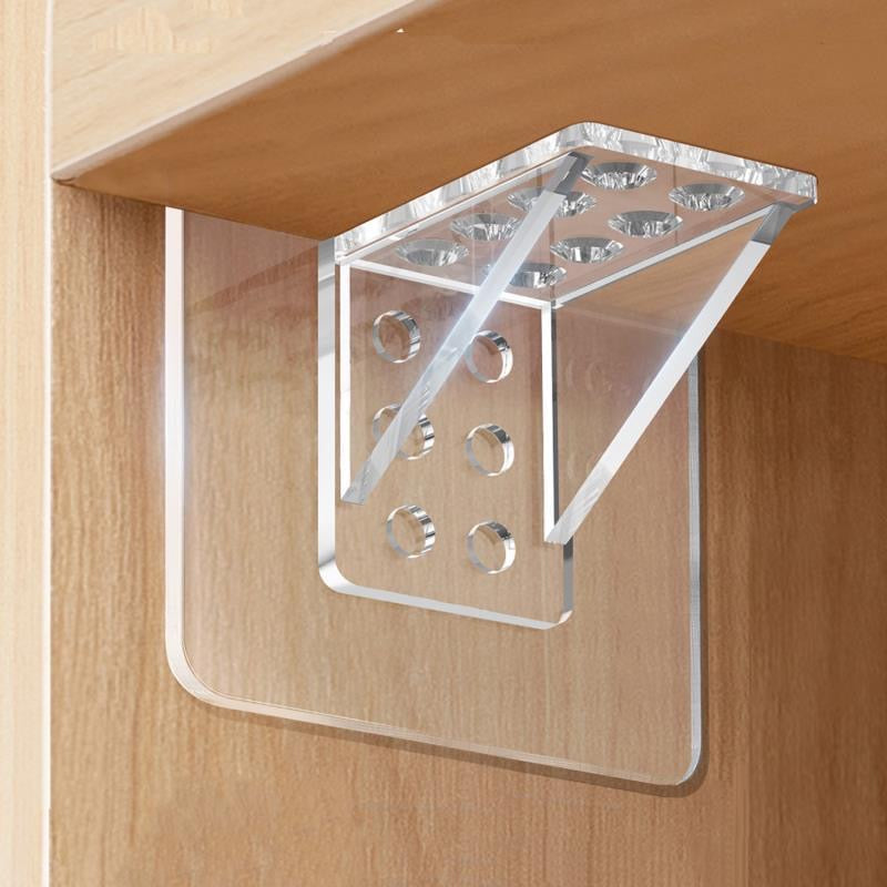 4pcs Adhesive Shelf Support Pegs Kitchen Bathroom Wall Hangers