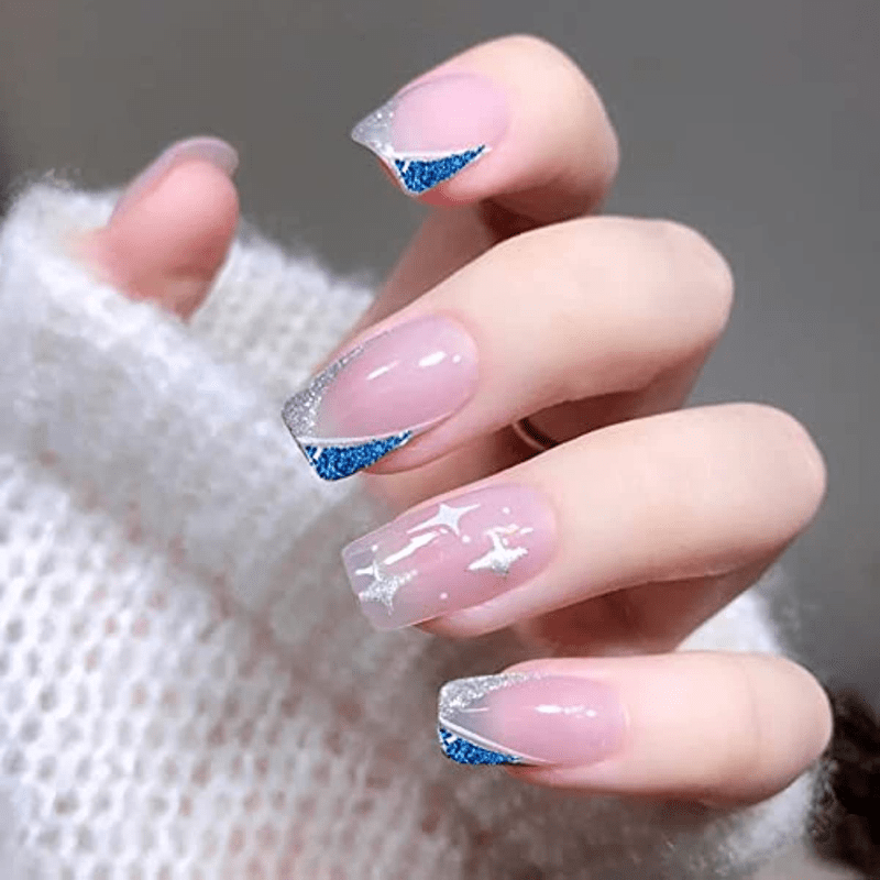 French Nail Art Sticker 3D Self Adhesive Decals V Shape Nail Guides