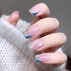 French Nail Art Sticker 3D Self Adhesive Decals V Shape Nail Guides
