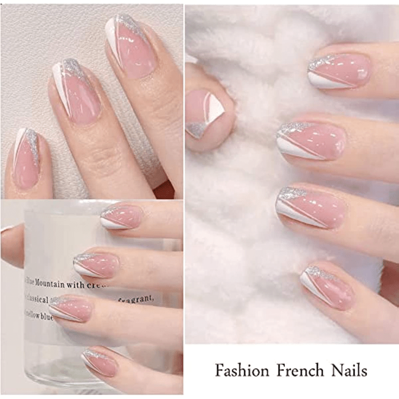 French Nail Art Sticker 3D Self Adhesive Decals V Shape Nail Guides