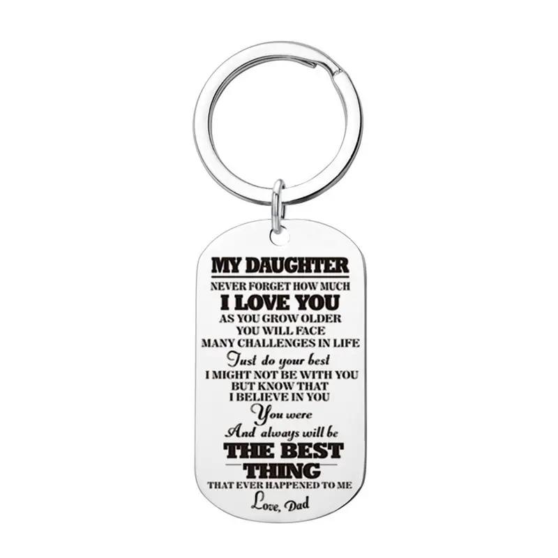 Metal Keychain For Daughter Son Birthday Gift For Teens Boys Girls