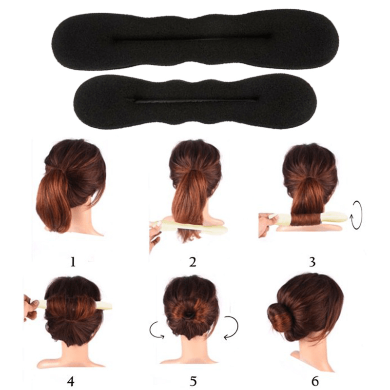 2pcs Portable Hair Bun Maker DIY Tool Accessories