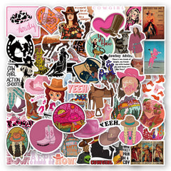 50 Cowgirl Cowboy Girl Doodle Stickers for Outdoor Play and DIY Projects
