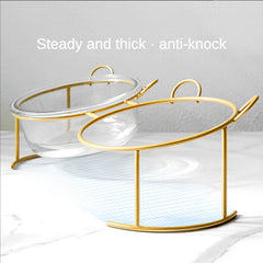 Glass Elevated Cat Bowls with Anti Slip Stand