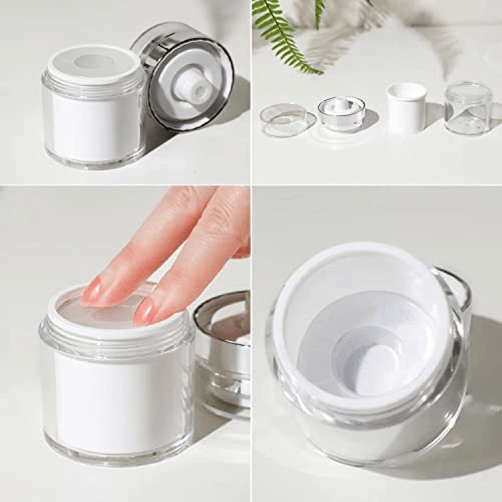 Refillable Airless Pump Jars for Lotions and Creams