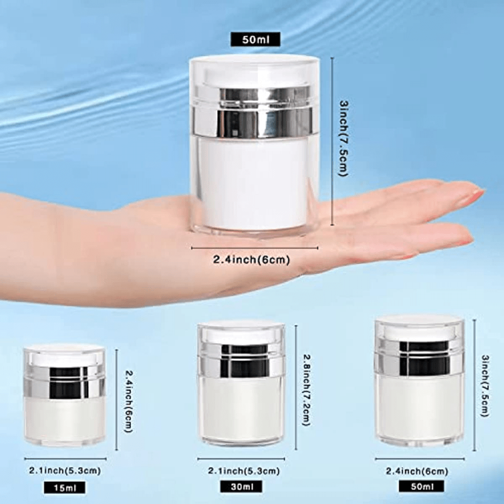 Refillable Airless Pump Jars for Lotions and Creams