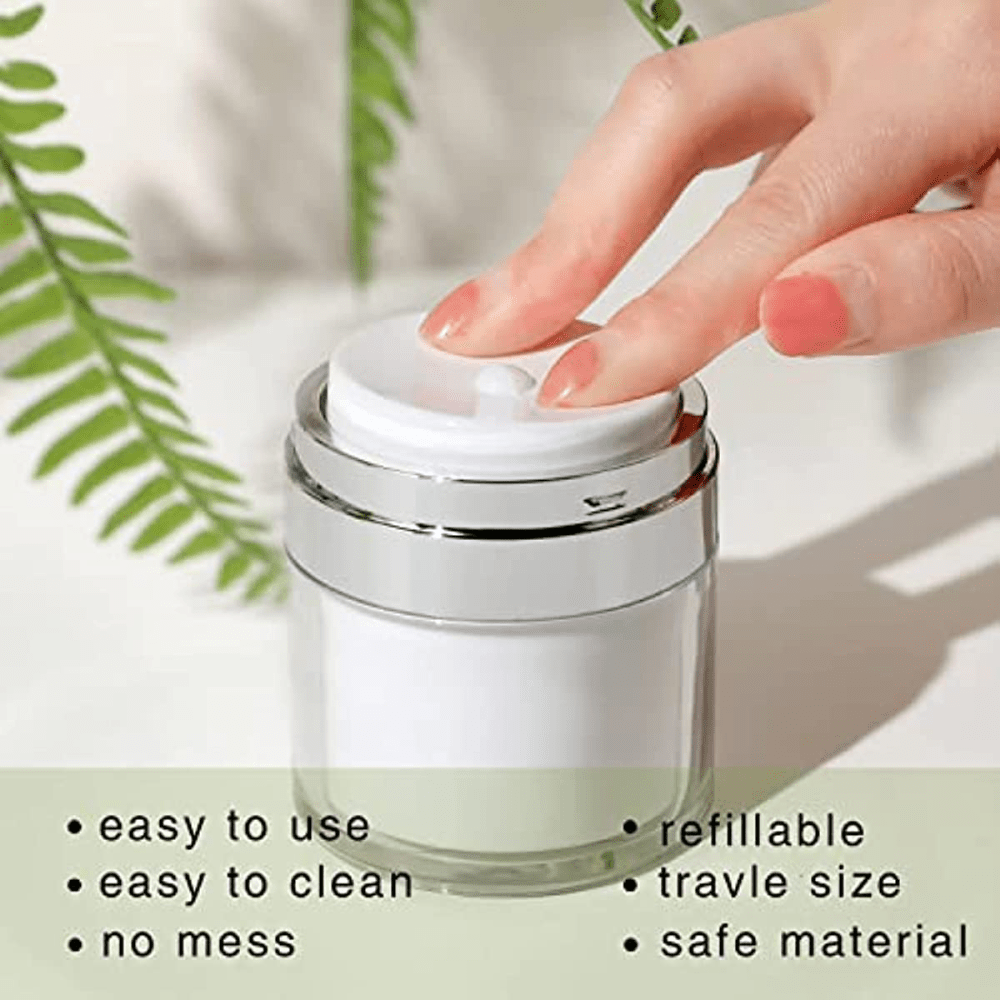 Refillable Airless Pump Jars for Lotions and Creams