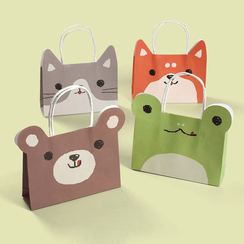 10pcs Cartoon Animal Gift Wrapping Bags for Party