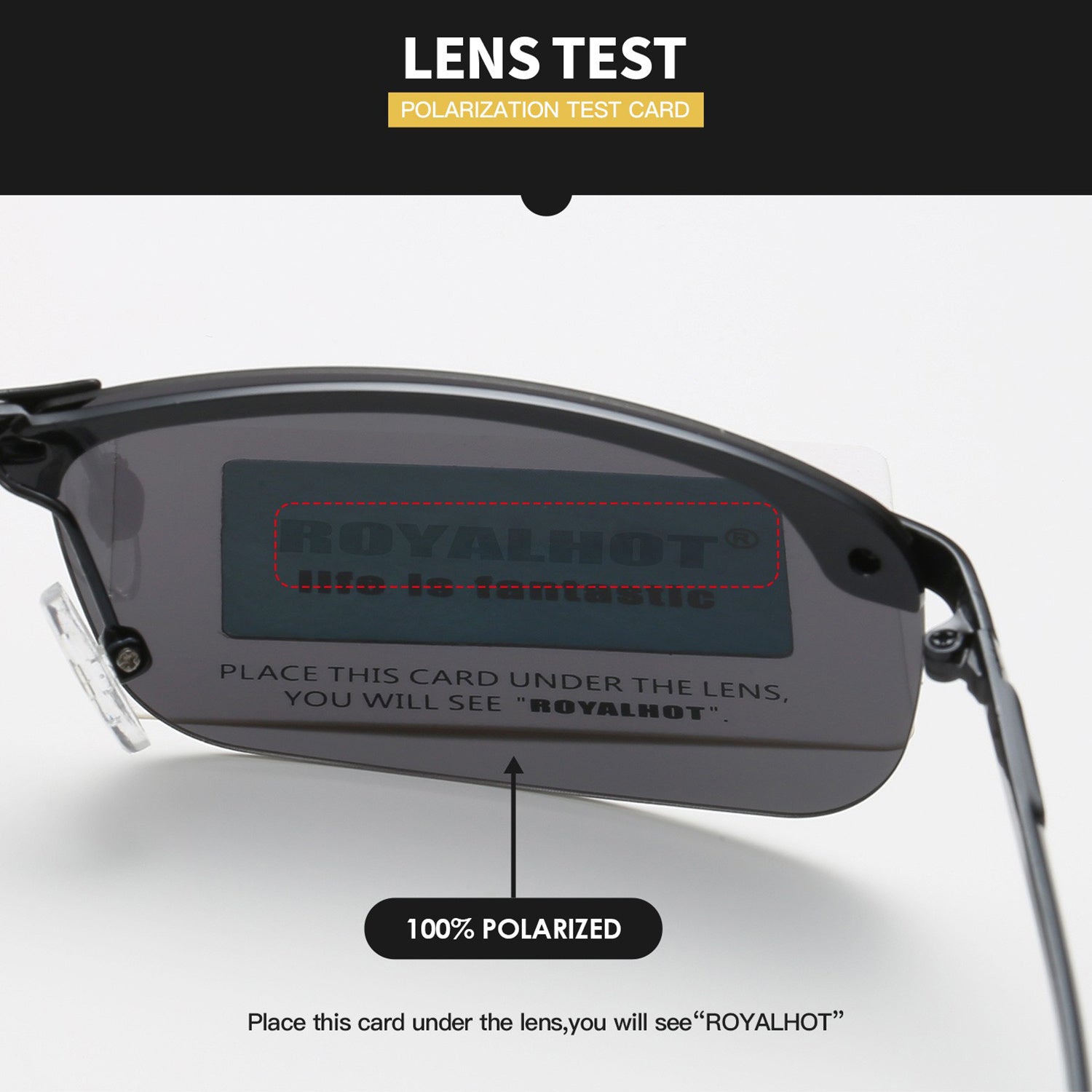 RoyalHot Polarized Sunglasses TR90 Metal Frame Sport Eyewear