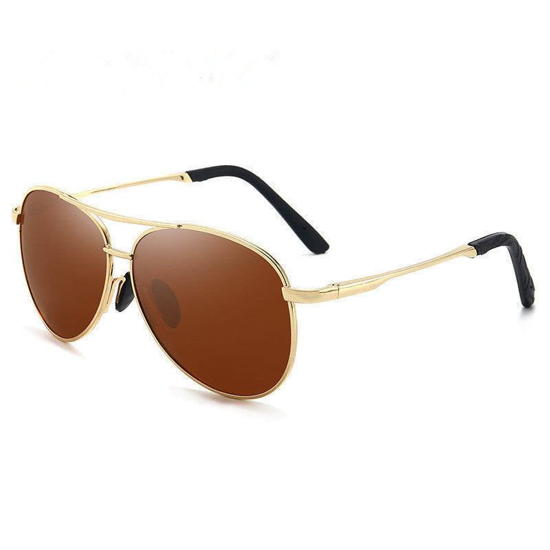 Men's Polarized Aviator Sunglasses UV400 Metal Double Beam Driving Glasses