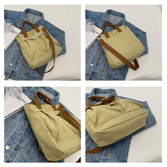 Canvas Durable Shoulder Bag Large Capacity Shopping Crossbody Bag