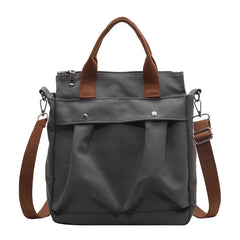 Canvas Durable Shoulder Bag Large Capacity Shopping Crossbody Bag