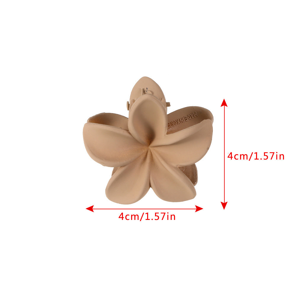 2PCS Frosted Hair Claw Side Clip Set Acrylic Flower Shark Claw Hair Accessories