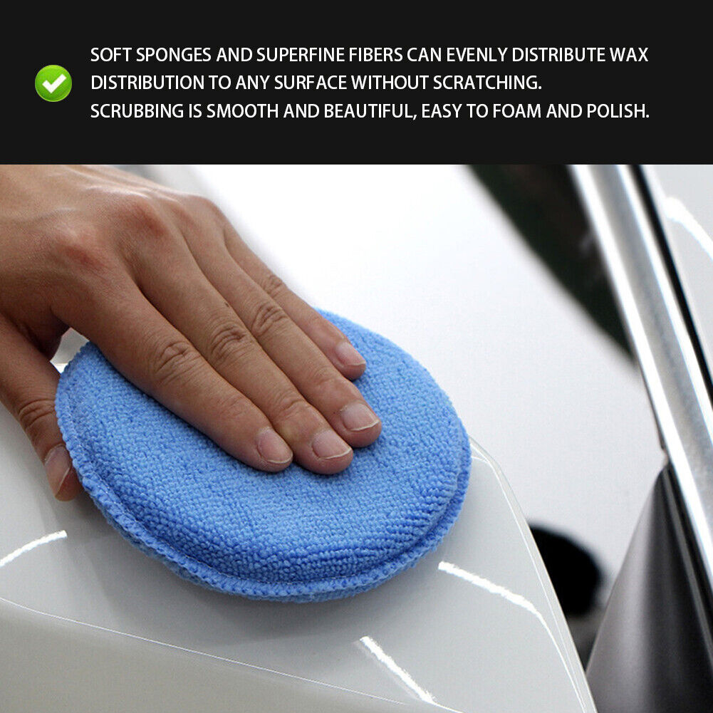 10pcs Microfiber Wax Towel Soft Polishing Waxing Pocket Cars Wax Spon