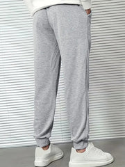 Wolf Comfy Drawstring Joggers Men's Casual Loose Fit Pants