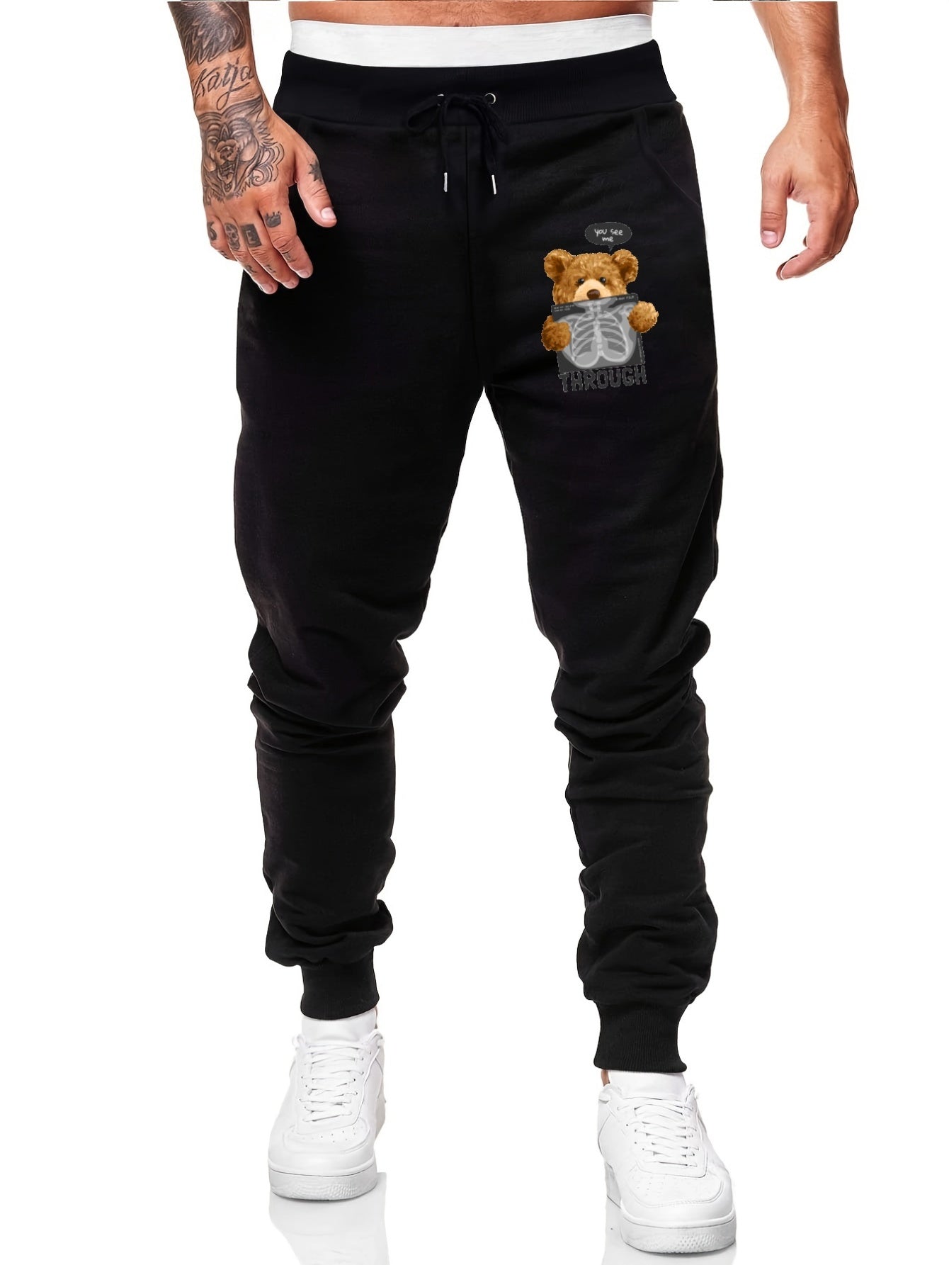 Bear X Ray Comfy Drawstring Joggers Men's Casual Breathable Pants