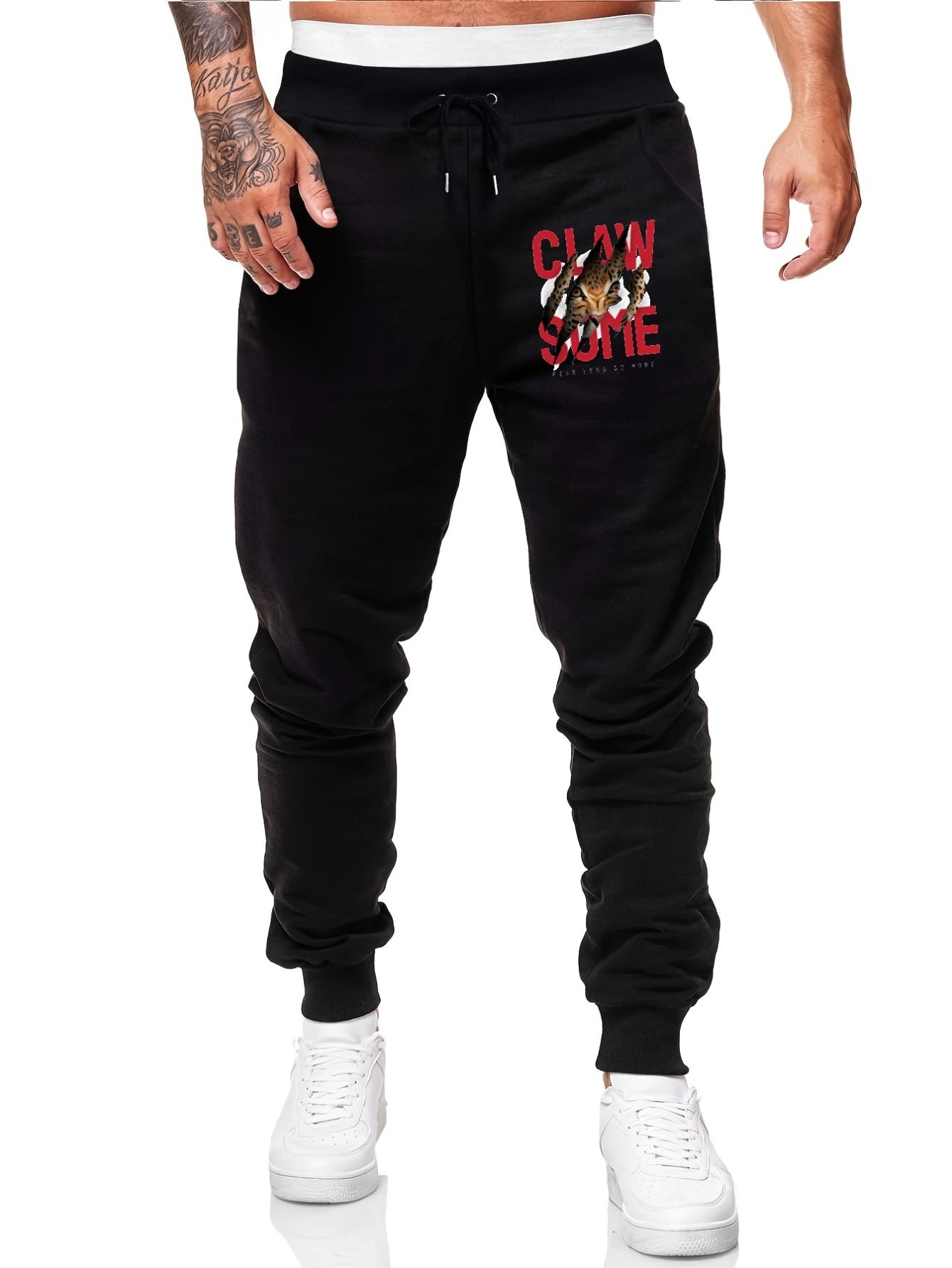 Men's Breathable Drawstring Joggers Loose Fit Pants