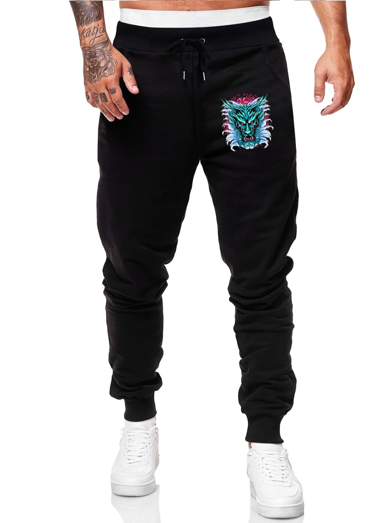 Men's Comfy Drawstring Joggers Loose Fit Stretch Pants for Spring