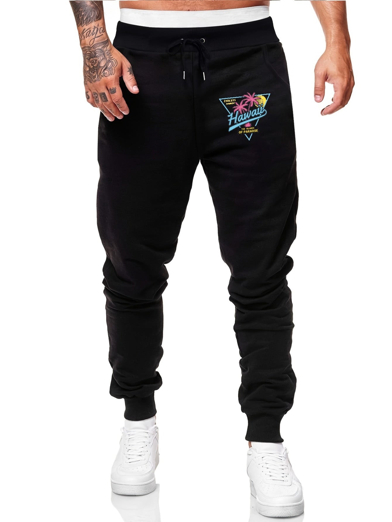 Hawaii Comfy Drawstring Joggers Men's Casual Loose Fit Pants