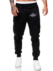 Shark Comfy Drawstring Joggers Men s Casual Breathable Loose Fit Pants