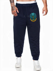 Men's Owl Comfy Joggers Loose Fit Stretch Pants