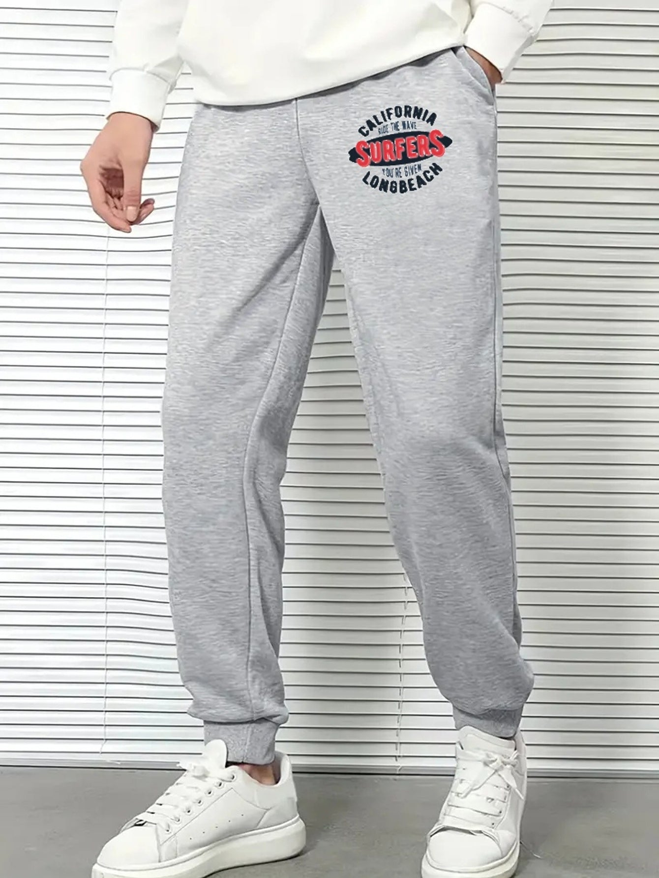 Surfer Comfy Drawstring Joggers Men's Casual Loose Fit Pants