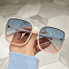 Gradient Lens Sunglasses Oversize Square Glasses UV Protection
