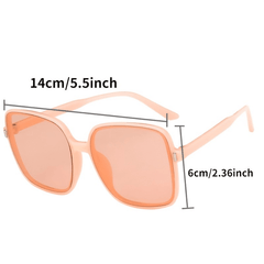 Gradient Lens Sunglasses Oversize Square Glasses UV Protection
