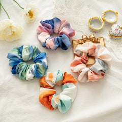 Tie Dye Scrunchies Large Hair Tie Colorful Hair Rope Elastic Ponytail Holder