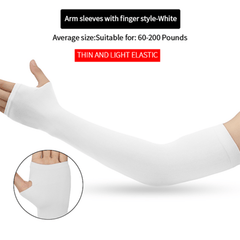 Summer Sunscreen Sleeve Solid Elasticity Cycling Fingerless Fishing Ice Sleeve