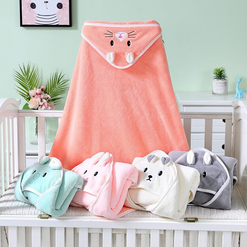 Baby Cartoon Coral Fleece Towel Newborn Baby Blanket